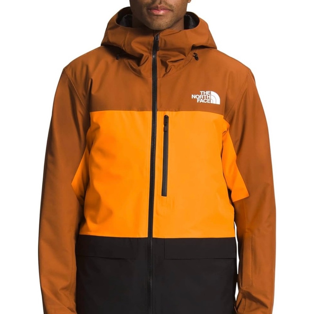 The North Face Brown and Orange Performance Jacket Weather-Resistant
